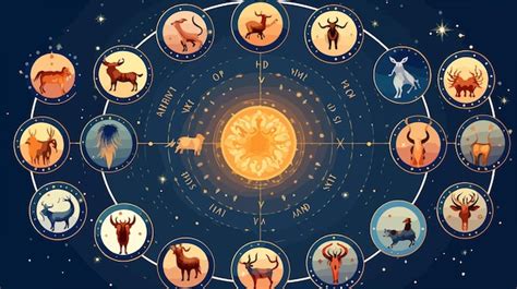 Collection Of 12 Zodiac Signs Constellations Premium Ai Generated Vector