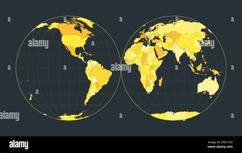 Mollweide projection map Stock Vector Images - Alamy