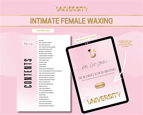 Bikini Waxing Manual Intimate Wax Manual Waxing Training Manual Brazilian Wax Course
