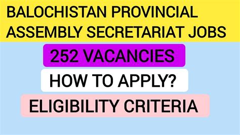 Balochistan Provincial Assembly Secretariat Jobs 2022 Latest Job