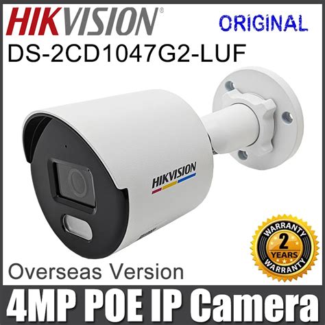 Hikvision Ds 2cd1047g2 Luf 4 Mp Colorvu Fixed Bullet Network Camera Poe Ip67 Security Camera Ip