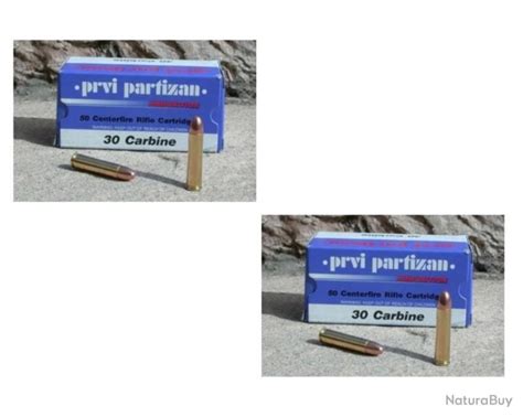 Lot de 2 boîtes de cartouches Partizan Cal 30 M1 110 GRS FMJ RN