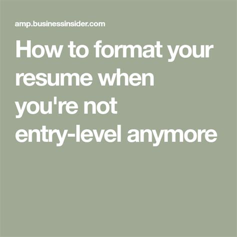 Resume Formatting Tips For Experienced Professionals