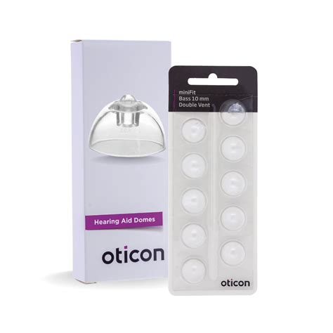 Buy Oticon MiniFit Bass Double Vent 10mm Large 10 Domes Genuine