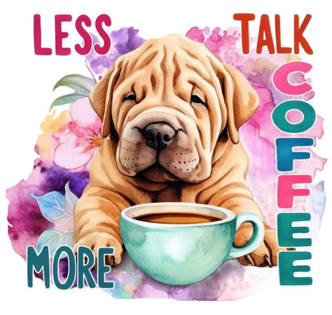 funny coffee dog illustration art  stock photo public domain pictures