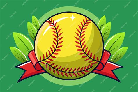 Premium Vector | Softball sport background is