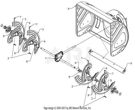 Troy Bilt 31bs6bn2711 Storm 2410 2016 Parts Diagram For Augers And Auger Housing