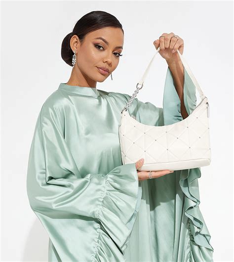 Buy Tyra Quilted Shoulder Bag With Keychain In Beige 6thStreet UAE