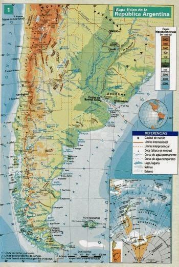 Los Ambientes De La Argentina Relieve Mapa F Sico De La Rep Blica