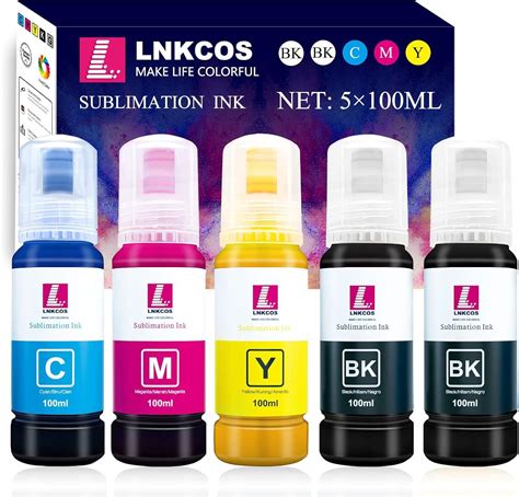 LNKCOS 500ML Sublimation Ink For Epson Printers ET 2400 ET 2760 ET 2850