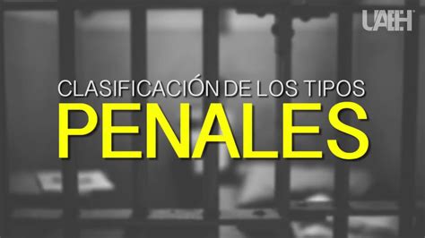 Clasificación De Los Tipos Penales Youtube