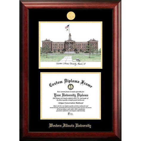 Campus Images 11 X 8 5 In Western Illinois University Gold Embossed