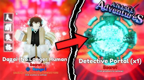 How To Get New Secret Limited Dazai In Anime Adventures Update