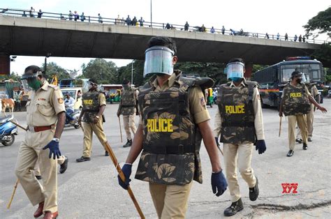 Bengaluru Police Personnel Conduct Flag March From Town Hall To Kr