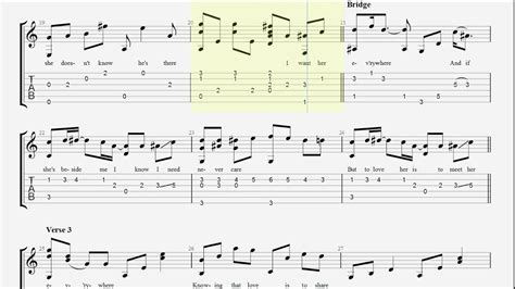 Here There And Everywhere The Beatles Fingerstyle Guitar Tab Youtube