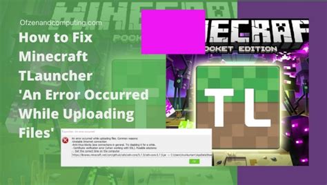 How To Fix Minecraft Tlauncher An Error Occurred While Uploading Files