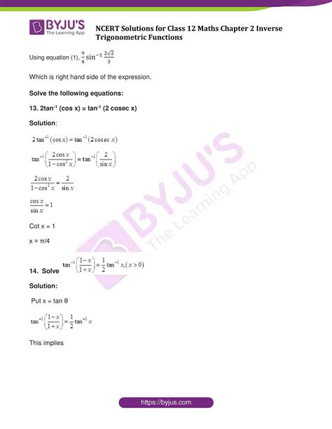 NCERT Solutions For Class 12 Maths Miscellaneous Exercise Chapter 2