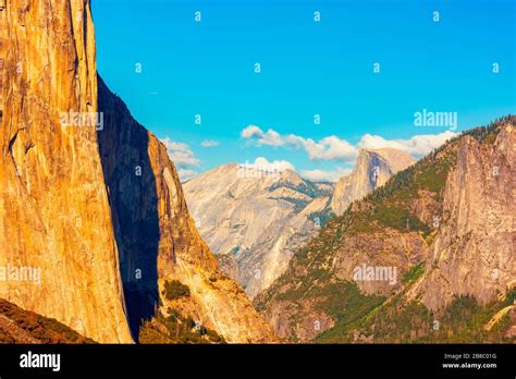 Tunnel View With El Capitan And Half Dome In Yosemite National Park