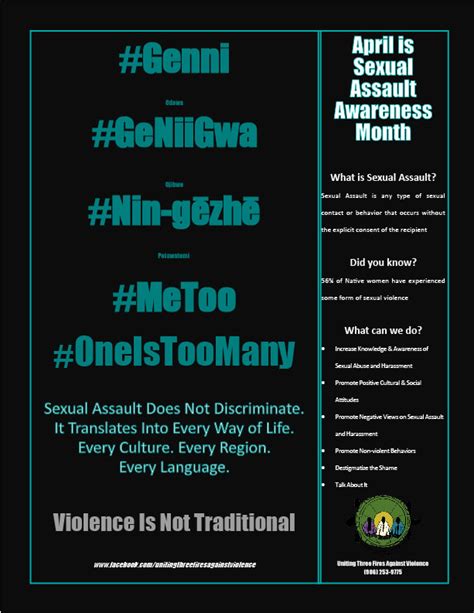 Sexual Assault Awareness Month Uniting Three Fires Against Violence