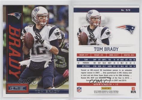 2013 Panini Rookies And Stars 59 Tom Brady New England Patriots Football