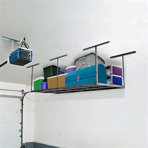 FLEXIMOUNTS 4x8 Overhead Garage Storage Rack, Adjustable Garage Storage ...