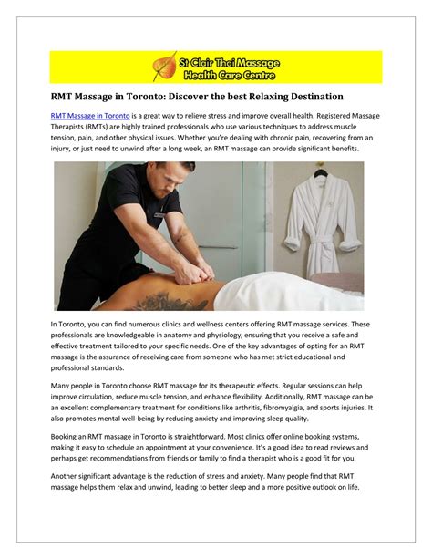 Ppt Rmt Massage In Toronto Improve Your Health And Relaxation