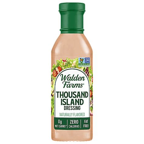 Walden Farms Salad Dressing Liquid Thousand Island Bottle Salad