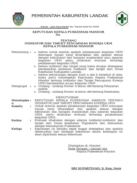 4311 Sk Indikator Dan Target Pencapaian Kinerja Ukm Norestriction Pdf