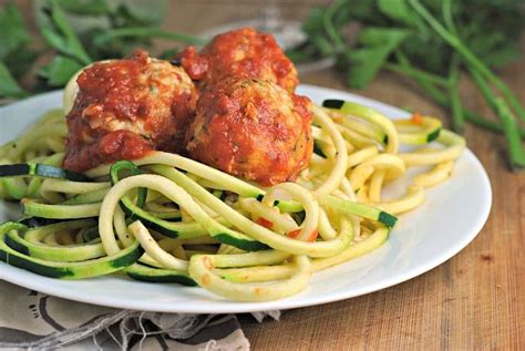 Zucchini Noodles With Turkey Meatballs Recipe SparkRecipes