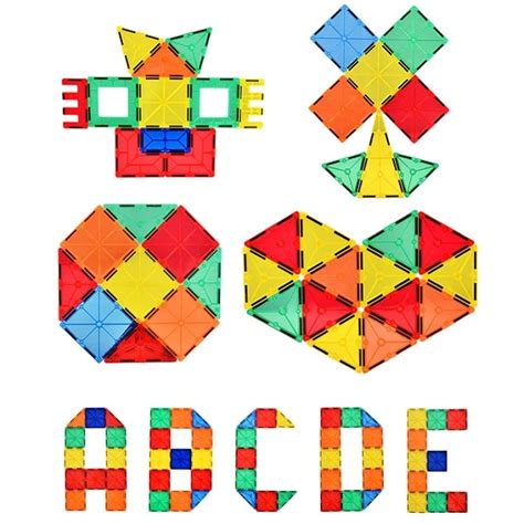 Магнитен конструктор, Magnetic Tiles, 48 части - eMAG.bg