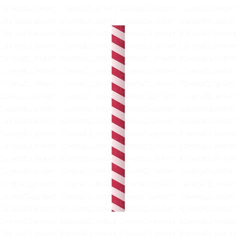 A Tall Red And White Striped Paper Tube On A White Background With Room