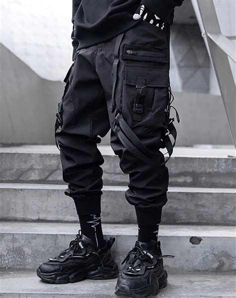 Niepce Inc Men S Japanese Streetwear Techwear Cargo Pants With Design