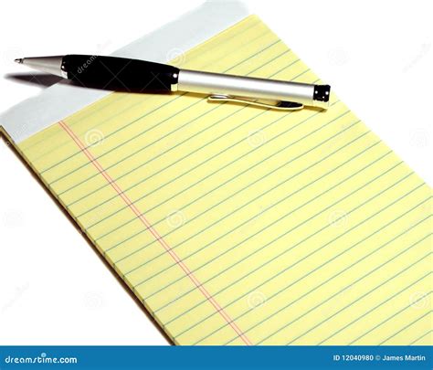 Notepad on White Background - Horizontal Stock Photo - Image of page ...