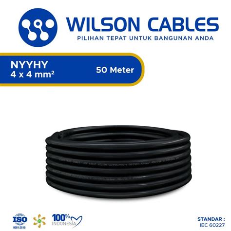 Kabel NYYHY 4x4 Mm2 50 Meter Kabel Listrik Tembaga Wilson Cables