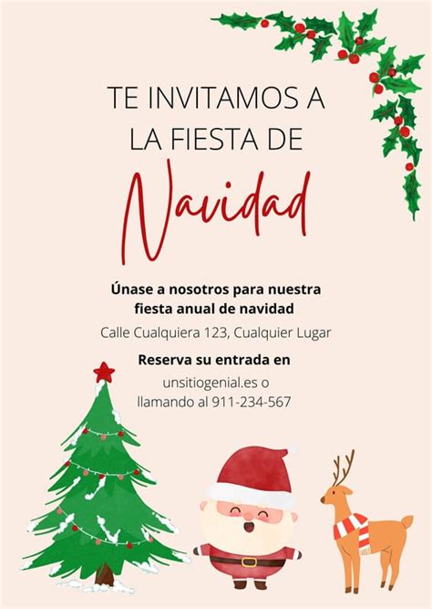 Plantillas De Invitaciones De Navidad Editables Canva