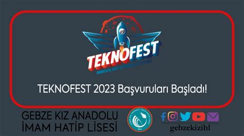 TEKNOFEST 2023 TEKNOLOJİ YARIŞMALARI İÇİN BAŞVURULAR BAŞLADI Gebze