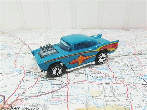 Hot Wheels 57 Chevy Collector 47 1989 Turquoise Blown Chevy Gold Hot One Wheels Loose Etsy