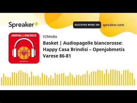 Basket Audiopagelle Biancorosse Happy Casa Brindisi Openjobmetis