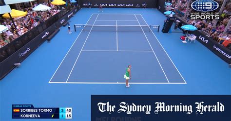 Video Australian Open Highlights Sara Sorribes Tormo V Alina Korneeva