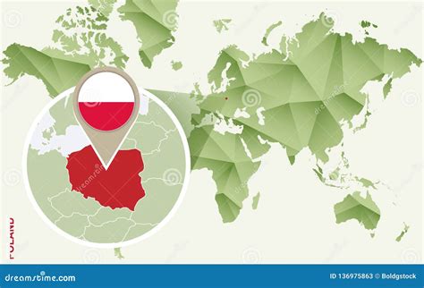 Infographic For Poland Detailed Map Of Poland With Flag Stock Vector