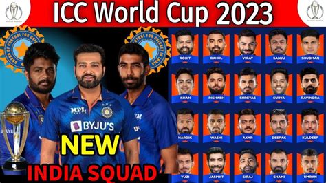 Icc Cricket World Cup 2023 Team India New Best Squad India Final