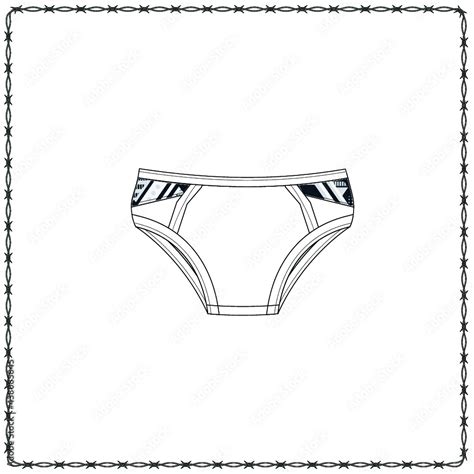Women S Lingerie Editable Fashion Flat Sketch For Creating New Designs Mockup Stock Vector