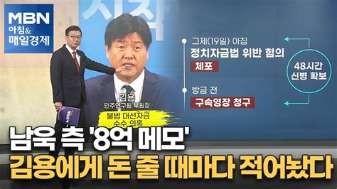 신문브리핑 1 남욱 측 8억 메모김용에게 돈 줄 때마다 적어놨다 외 주요기사 아침and매일경제 Youtube