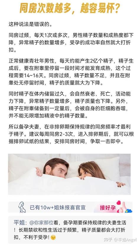 同房次数越多，怀孕概率越高？ 知乎