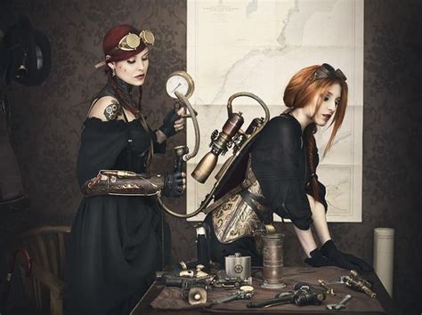 Steampunk Fashion Guide Steam Girls Fixing A Jetpack