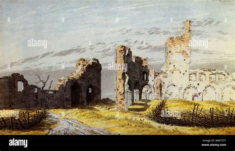 Ruins Of The Monastery Eldena Circa Caspar David Friedrich