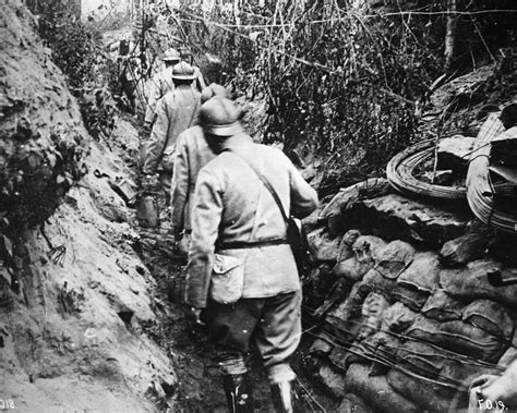 World War I Trench C1916 Nfrench Troops In A Trench During World