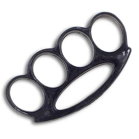 Black Plastic Knuckle Duster - Fist-Loading Weapon - Brass Knuckles ...