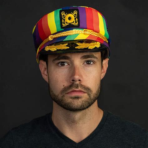 Rainbow Halloween Captain S Yacht Sailors Hat LGBT LGBTQ Gay Lesbian Adults Men S Women S