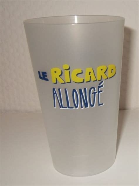 Verre ricard gobelet rigide le ricard allonge Verre Apéritif Verre